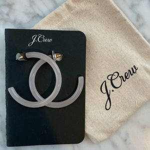 J. CREW Lucite Tube Hoop Earrings